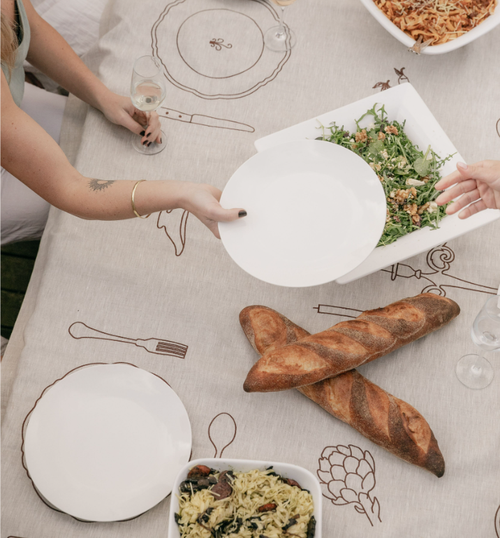 HIRE - Heirloom Beige 100% Linen Tablecloth